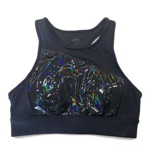 Alo Yoga Iridescent Sports Bra - S - Black